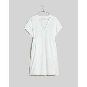 NWT Madewell Button Front Mini Dress Eyelet Lace White Size XXL New